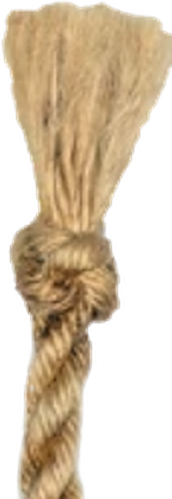 Thistle knot in jute touw