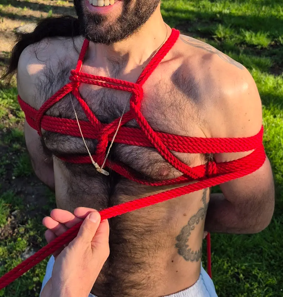 POSH Shibari rope - 6mm (Red, 4m, Thistle)